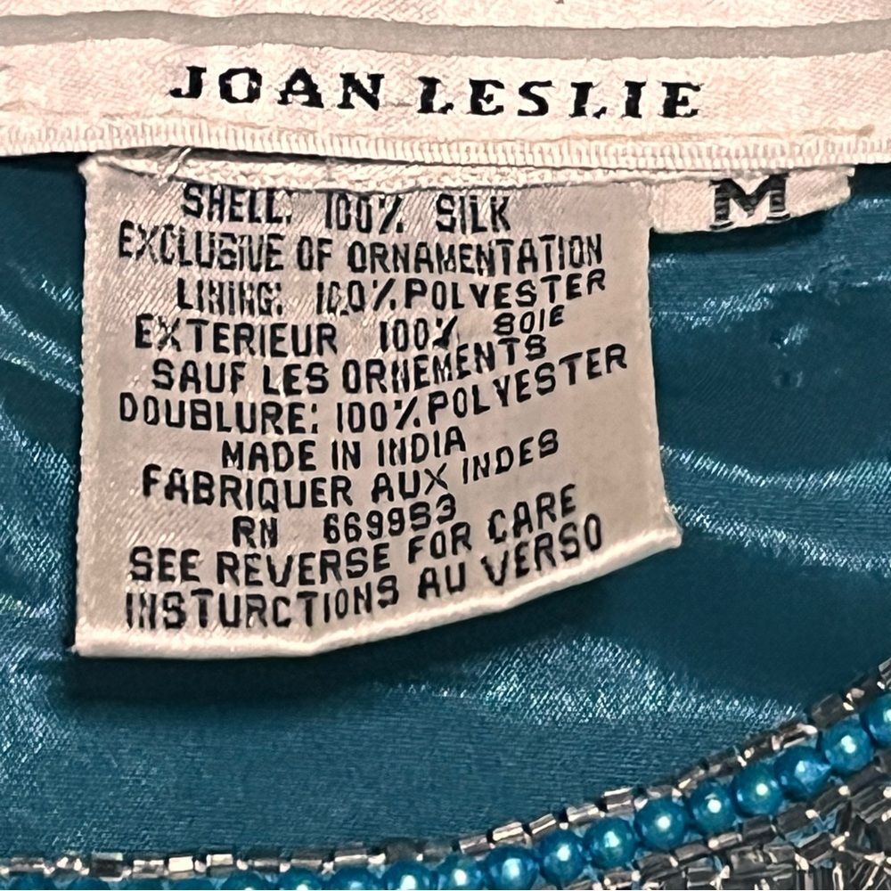 Vintage Talbots Joan Leslie sequins Silk Blouse size medium - Picture 10 of 12